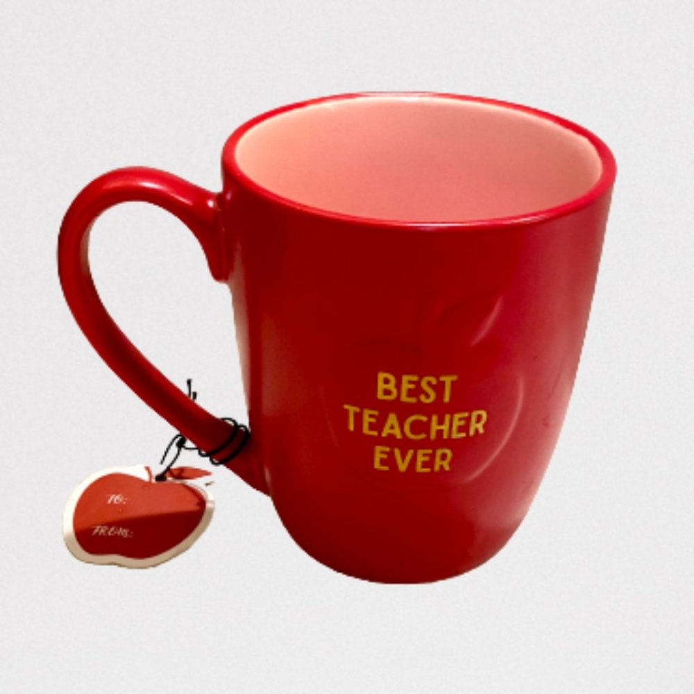 New Best Teacher Ever Red Mug/Pencil Cup